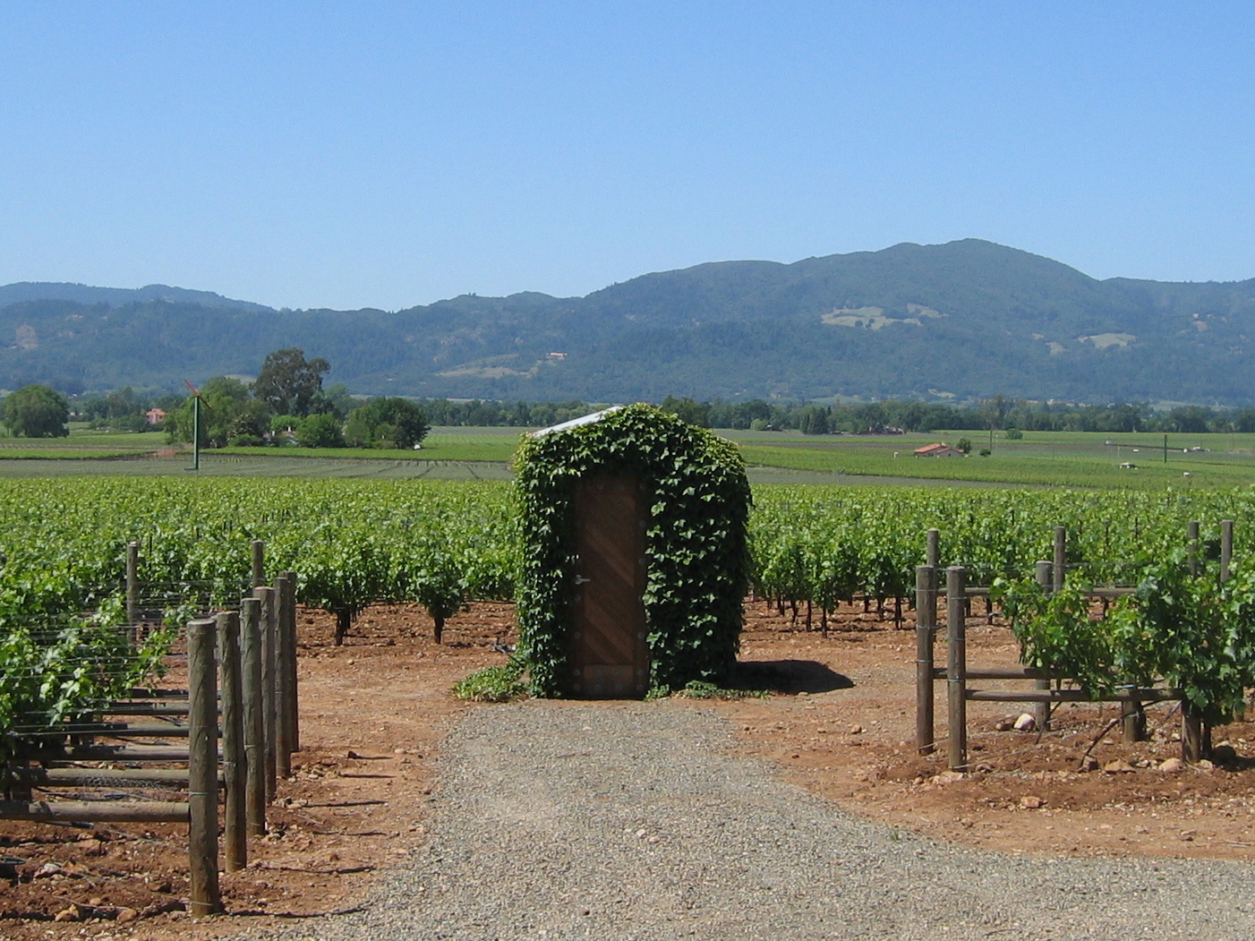 an inviting outhouse. 