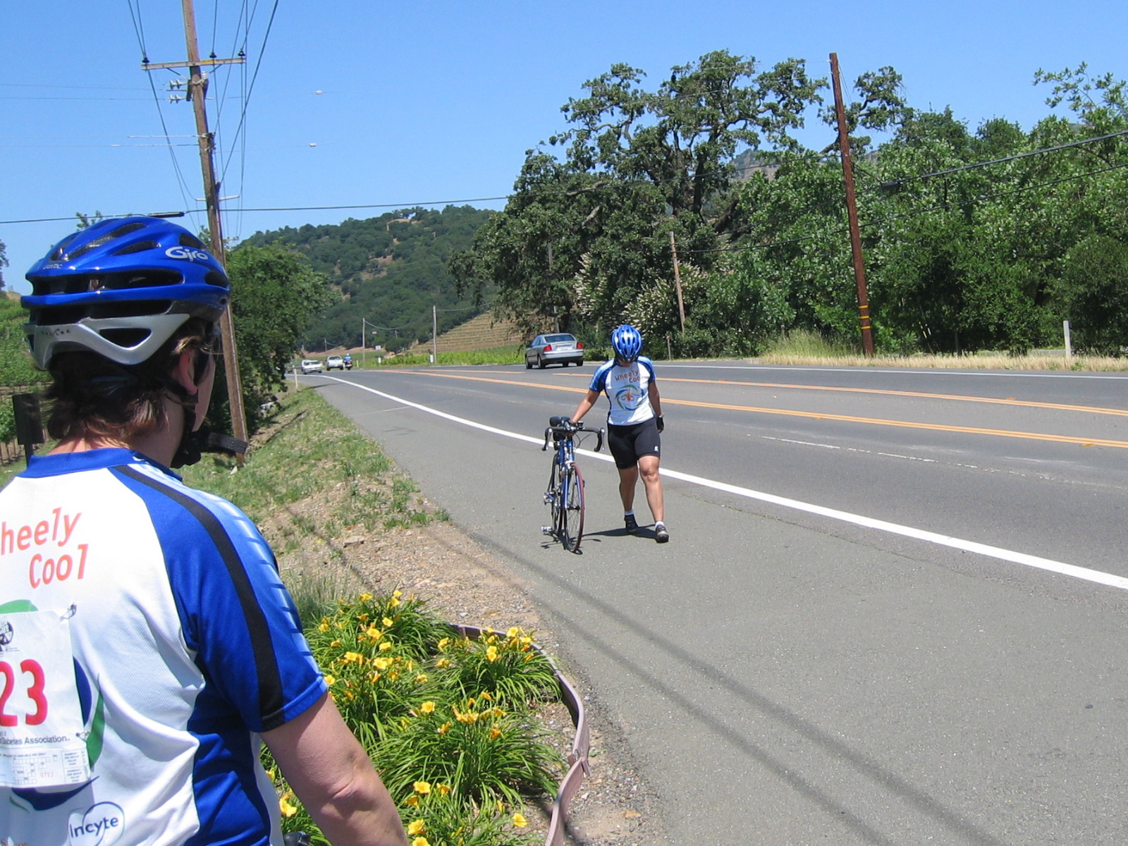 Dorothy gets a flat - the reason we stick together.