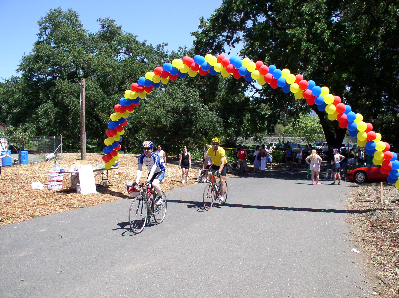 Willis and Andrew at the finish